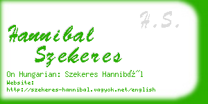 hannibal szekeres business card
